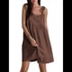 thumbnail image 1 of Vestido de Verano para Mujer con Tirantes, Suelto, de Algodón y , con Falda Acampanada. Marrón M, 1 of 8