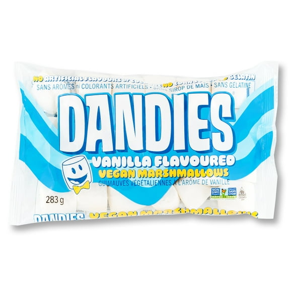 Dandies - All Natural Vegan Marshmallows Vanilla, Non-GMO, No Artifical Colorants, Gelatin Free, No Corn Syrup - 10 oz.
