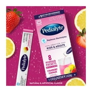 (6 pack) Pedialyte Electrolyte Powder, Strawberry Lemonade, 8 Powder Packets