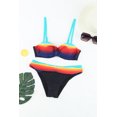 thumbnail image 3 of Ensemble Bikini Rehausseur Rembourré Teinture sur Nœuds Multicolore pour Femmes, 3 of 12
