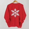 thumbnail image 4 of Cadancy Holiday Tops for Women Christmas Snowflake Crew Neck Long Sleeve Pullover Sweatshirts Festival Holiday Winter Funny Shirts Casual Loose Xmas Outfits 2025, 4 of 5