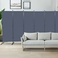 thumbnail image 2 of JVVMNJLK Indoor Room Divider, Portable Office Divider, Convenient Movable (6-Panel), Folding Partition Privacy Screen for Bedroom,Dining Room, Study,204" W x 19.7" D x 71.3" H, Gray, 2 of 6