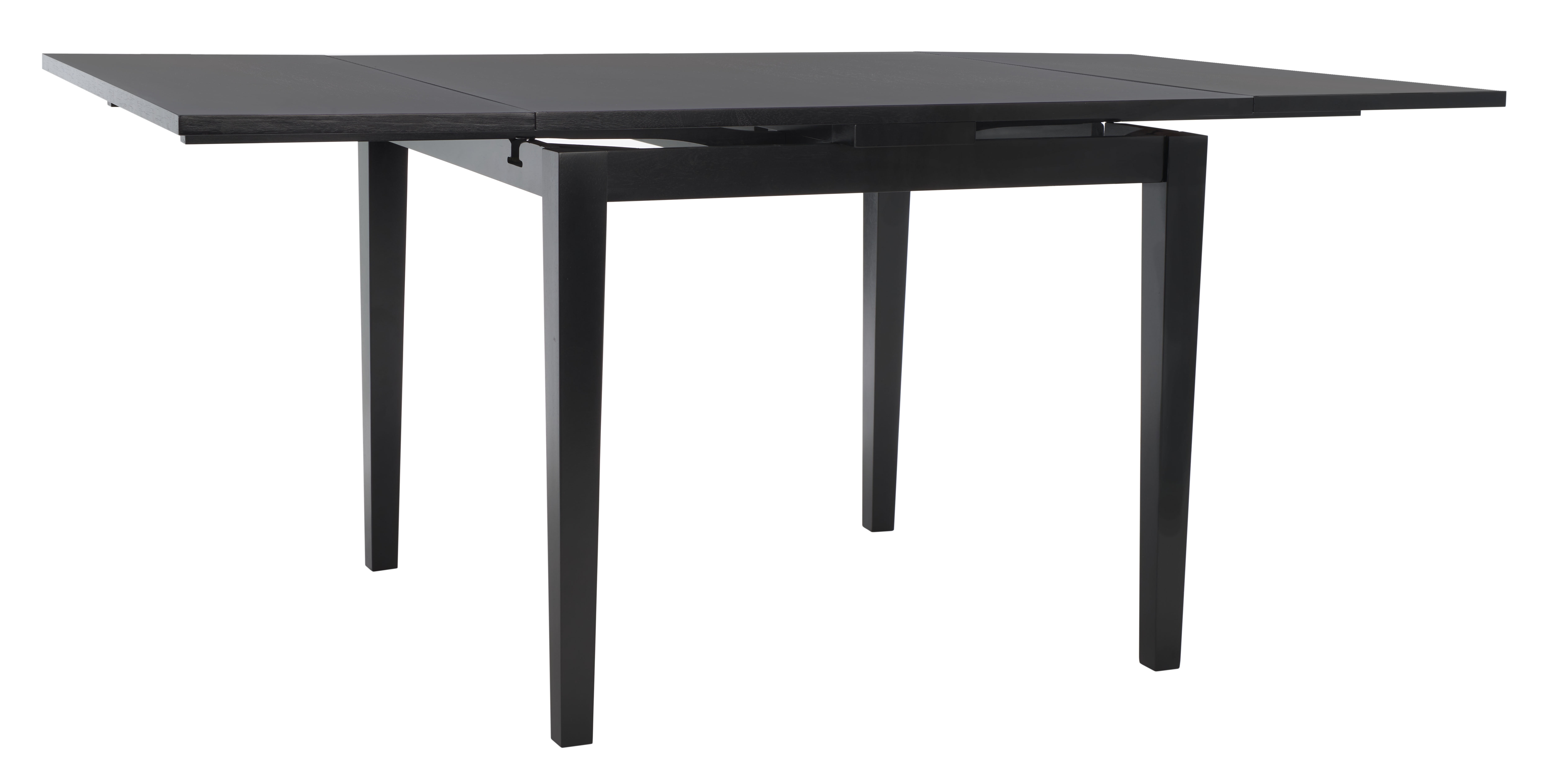 SAFAVIEH Cullen Extension Dining Table, Black (69.50 in. W x 38 in. D x 30.12 in. H/36.64 in. W x 37.64 in. D x 30.31 in. H)