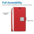 thumbnail image 6 of For Samsung Galaxy A15 5G PU leather Wallet 6 Card Slots folio with Wrist Strap & Kickstand Pouch Flip Shockproof Phone Case Cover by Xpression - Red, 6 of 7