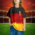 thumbnail image 2 of Chemise Décontractée à Col Rond pour Enfants avec Imprimé Thème Allemagne, Grande Taille, Couleur Unie, Manches Courtes, Olive, Chemise pour Tout-Petits, Garçons, T-Shirts d'Entraînement, sous-Vêtements, Garçons, Jeunes, 8, 2 of 6