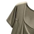 thumbnail image 5 of RXMEKW Ensemble de Pyjama pour Femmes, Ensemble de Détente 2 Pcs en Mélange de Lin avec Col Rond et Coupe Ample pour Vêtements de Maison et Décontractés, 5 of 5