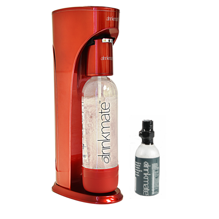 Drinkmate beverage carbonator starter kit - Metallic Red