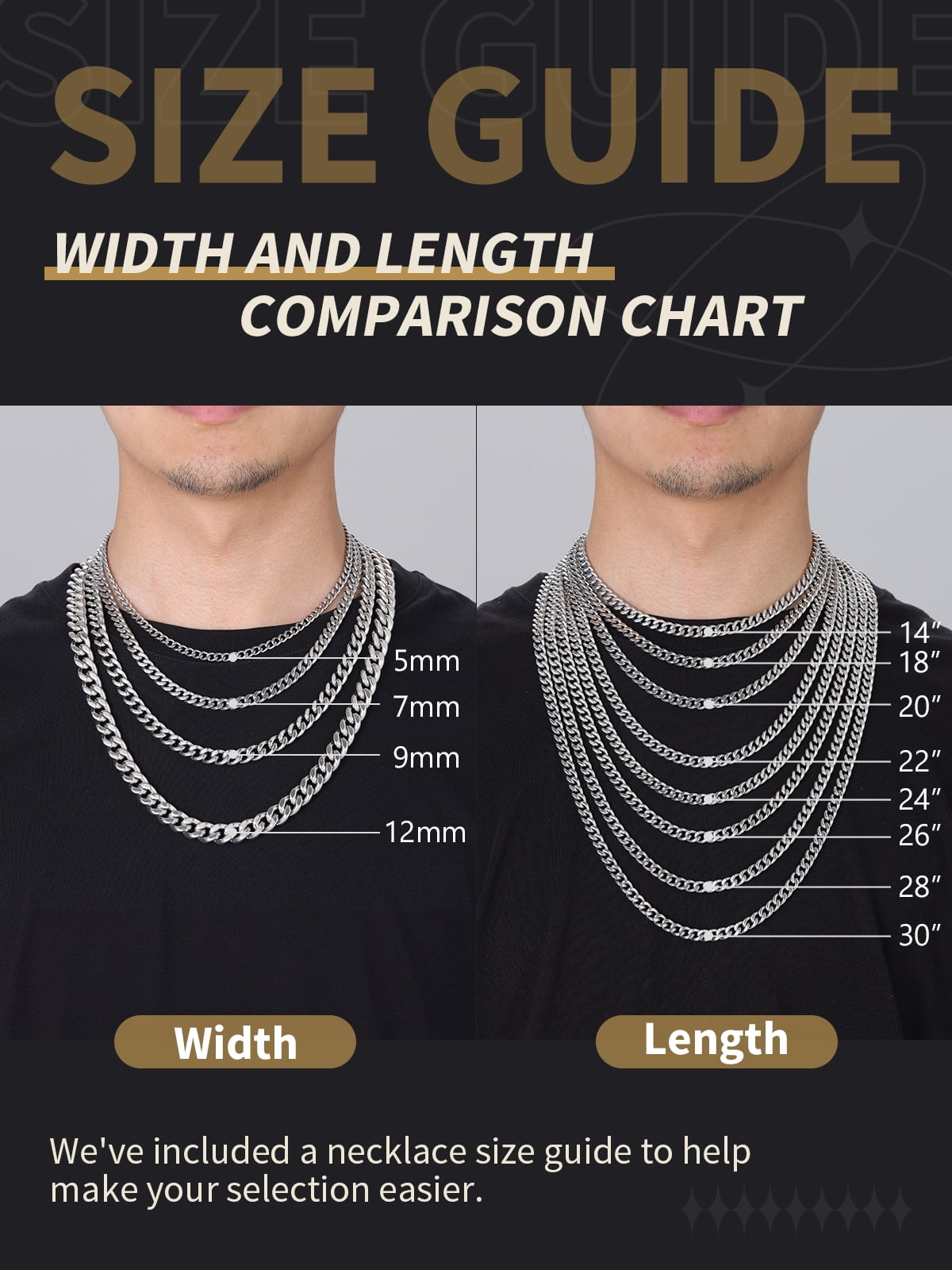FindChic Chain Necklace for Men Women, Stainless Steel Cuban Link Graduation Fathers Day Jewelry Gifts Him Boyfriend Husband Adults Male Son Age Ideas, 7mm/28inch