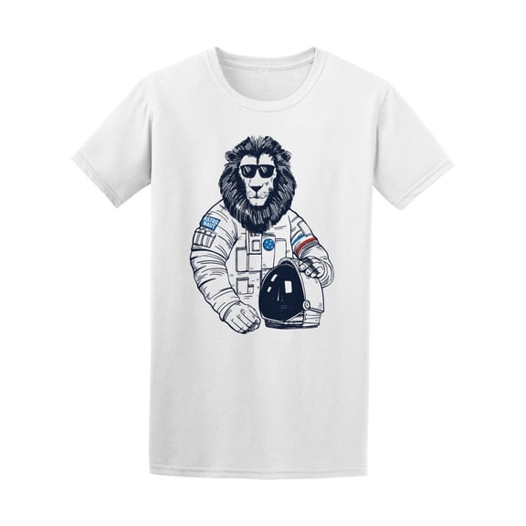 Lion Astronaut Space Graphic Tee Men's -Image by Shutterstock