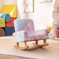 thumbnail image 2 of Costway Kids Rocking Chair Upholstered Flannel Children Rocker with Comfy Backrest Multi-color, 2 of 10