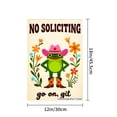 thumbnail image 4 of Joocar No Soliciiting Frog In Cowboy Hat Garden Flag For Spring Summer Home Outdoor Garden Yard Door Decor 12x18 Inch, 4 of 5