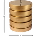 thumbnail image 3 of Meridian Furniture Levels Brushed Gold Round End Table, 3 of 7