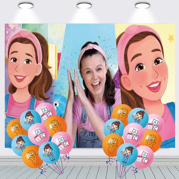 Ms Rachel Taspestry Poster Banner Backdrop Background Birthday Balloons Party Supplies Wall Decor