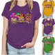 thumbnail image 1 of Fiudx Tops para Mujer Camiseta de Manga Corta con Cuello Redondo y Estampado de Carnaval para Mujer, Moda y Ocio, 1 of 4