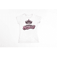 thumbnail image 3 of OFFROXBURY A Little Bit Spoiled Graphic T Shirt for Women – Hot Pink Crown Statement Tee (US, Alpha, Large, Regular, Regular, White), 3 of 3