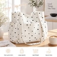 thumbnail image 6 of Gocvo Multiple Pockets Corduroy Bag, Large Tote Bag for Women, Ladies Bag Casual Hobo Handbags(White Black Dots), 6 of 11