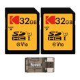 thumbnail image 1 of Paquete de 2 tarjetas de memoria Kodak SDHC UHS-I de 32 GB, clase 10, 1 of 4