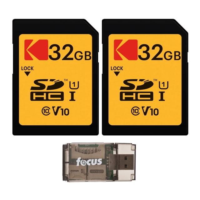 Paquete de 2 tarjetas de memoria Kodak SDHC UHS-I de 32 GB, clase 10