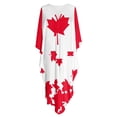 thumbnail image 6 of XYZCANDO Canadian Flag Women's Long Kaftan Dress Flowy Maxi Dress Beach Cover Up Loose Fit Batwing Sleeve Swimsuit Cover Ups Hawaiian Robe Vacation Outfits Elegant Gown Top Night Dress, 6 of 7