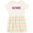 thumbnail image 3 of Inktastic Baltimore in Purple Text Girls Toddler Dress, 3 of 5