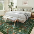 thumbnail image 3 of Washable 9x12 Area Rugs, Large Living Room Rug, Non-Slip Soft Floral Rugs for Bedroom, Botanical Area Rug Carpet for Dining Room Guest Room (Green,9'x12'), 3 of 7