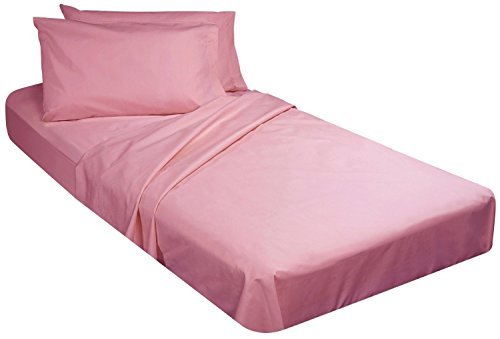 pink fitted cot sheet