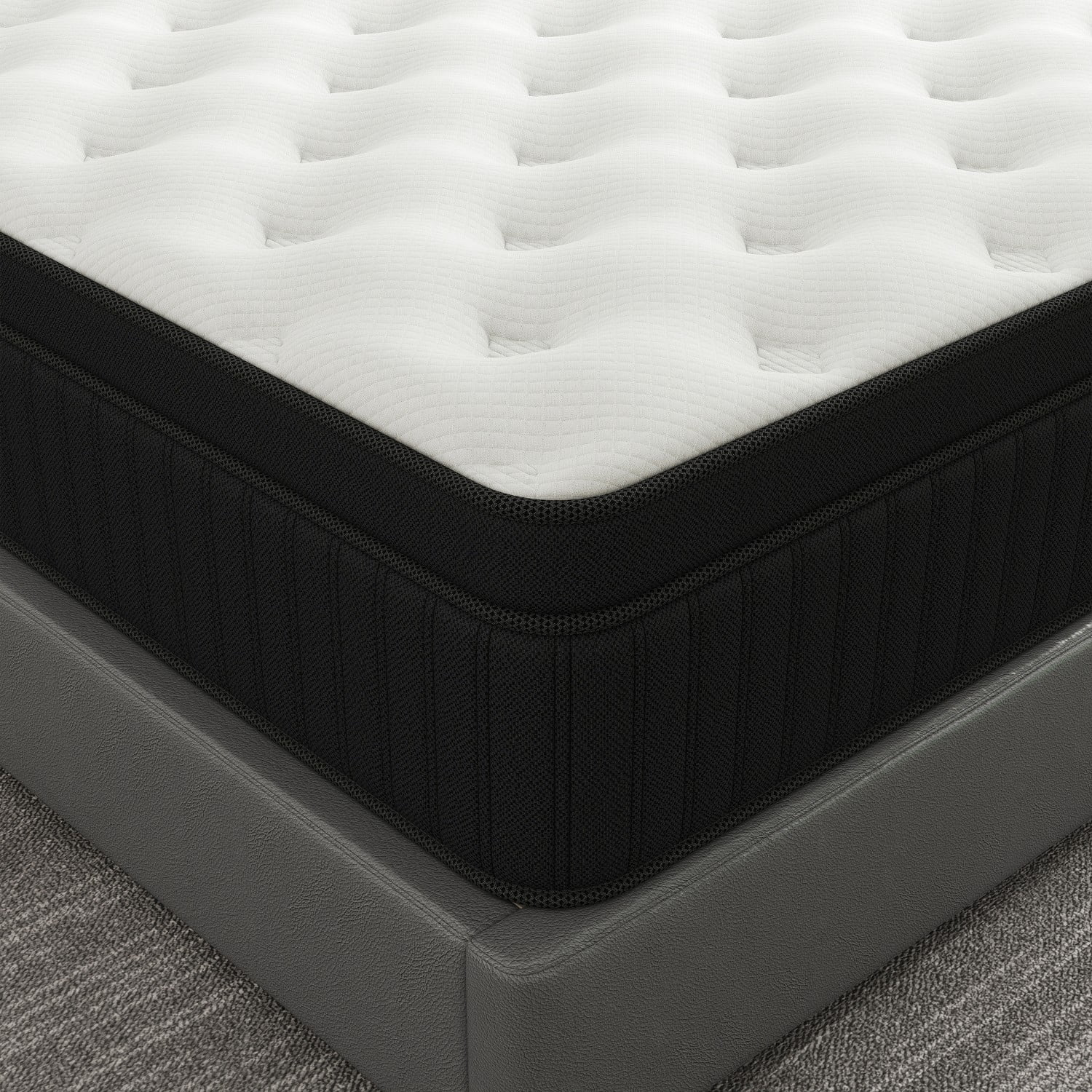 AMENDPATURE 12" Twin Hybrid Mattress,Gel Infused Memory Foam and Pocket Spring in a Box,Medium，Adult