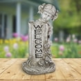 thumbnail image 4 of Exhart Solar Powered Girl w/ Welcome Sign Statue for Outdoor Decor, 4 of 7