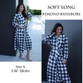 thumbnail image 2 of Ekouaer Women Kimono Robes Full Length Knit Bathrobe Lightweight Soft Sleepwear V-neck Casual Ladies Loungewear, 2 of 6