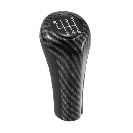 Unique Bargains 6 Speed Manual Gear Stick Shift Knob Carbon Fiber Pattern for BMW 1 3 5 6 Series E30 E32 E34 25117566267