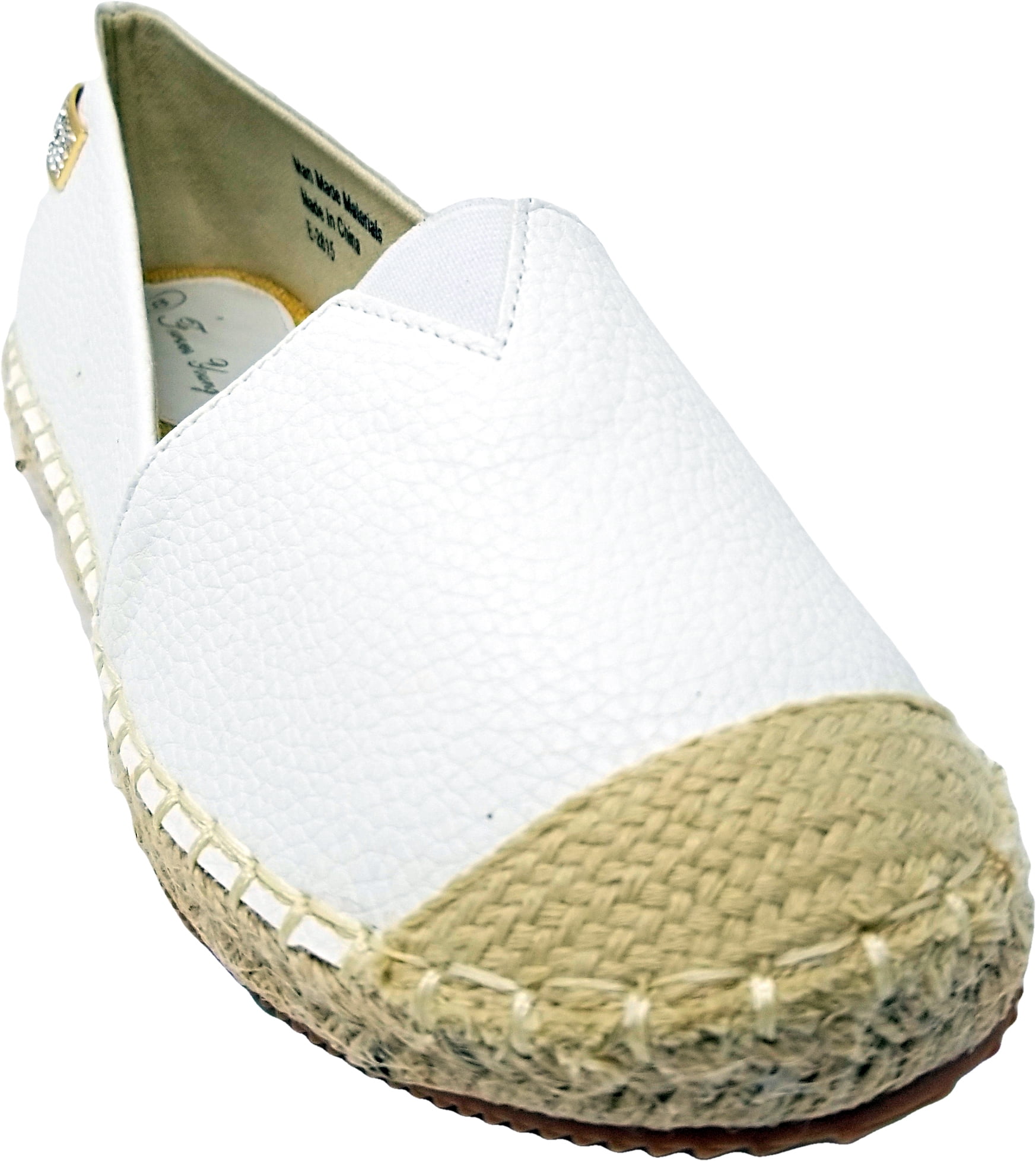 white espadrilles slip ons