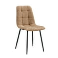thumbnail image 6 of Mid Century Modern Dining Chairs Set of 4, Ergonomic Upholstered Shell Chairs with Reinforced Metal Legs - Multi-Purpose Kitchen to Living Room Seating (Brown), 6 of 9