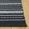 thumbnail image 3 of SAFAVIEH Kilim Joanna Striped Cotton Area Rug, Black/Ivory, 8' x 10', 3 of 12