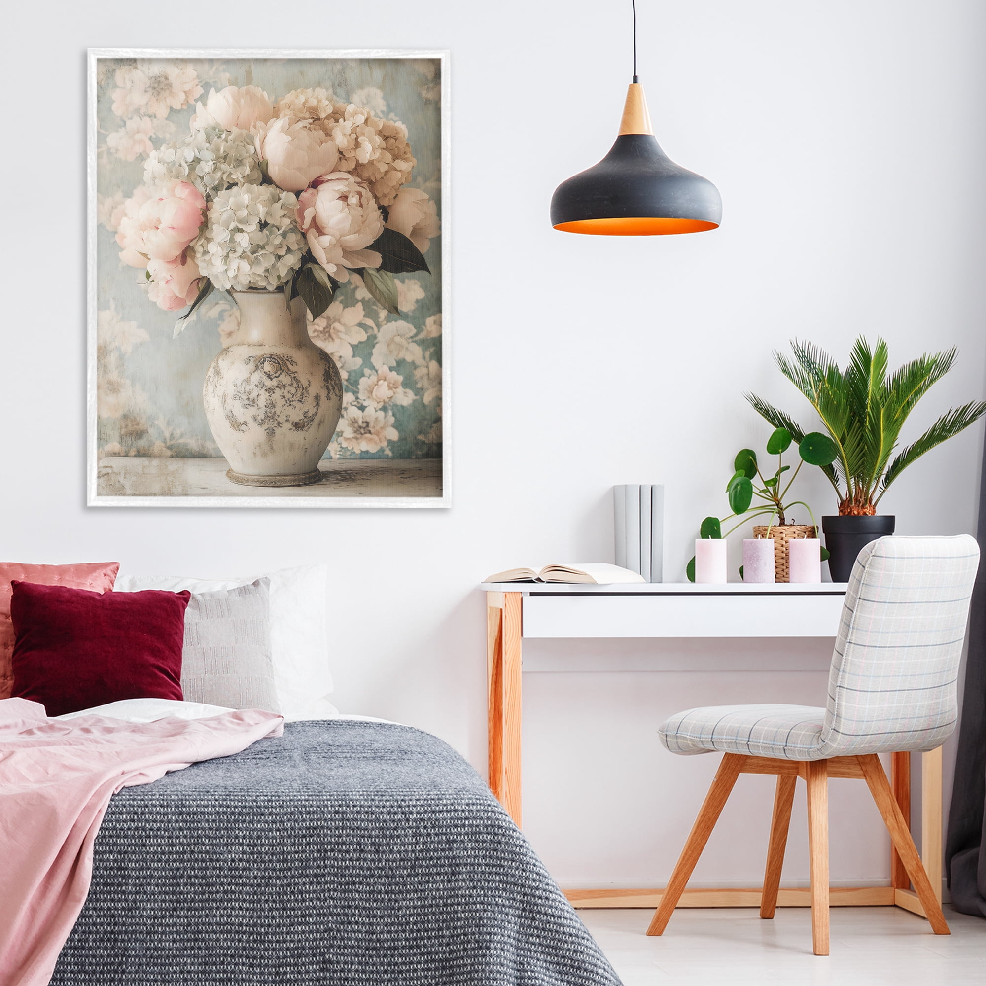 Stupell Industries Delightful Arrangement of Flowers White Framed Giclee Art, design by Creative Studio