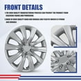 thumbnail image 2 of 4 Pack 16" Hubcap Wheel Cover for 2009-2013 Toyota Corolla,Wheel Rim Cover with Decorative Screws,Compatible with Steel Wheels,Snap on Hub Caps Replacement,ABS&PC Material,Lacquer, 2 of 8