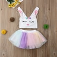 thumbnail image 2 of Coduop Toddler Baby Girls Easter Sequins Rabbit Vest Tops Tulle Short Skirt Set 1-5 Years, 2 of 6