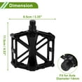 thumbnail image 4 of Pedal de bicicleta de aleación de aluminio Unique Bargains, pedal plano sin tiras reflectantes, negro, adecuado para 14mm, pedal de bicicleta antideslizante para BMX MTB bicicletas de carretera 1 par, 4 of 7