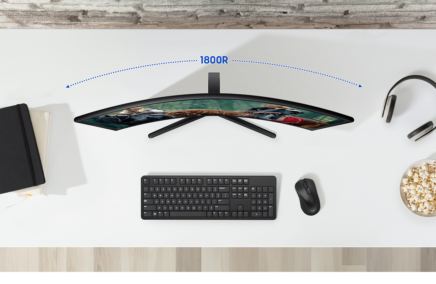 Samsung 27" Essential S3 Curved Monitor 100Hz photo 6
