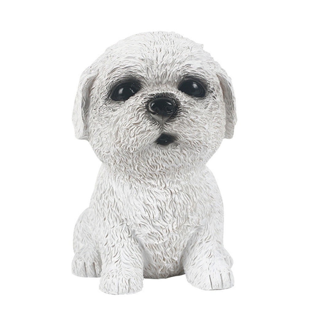 Exquisite Statue Pet Dog Figurine Shape Resin for Garden Decorative Charm 