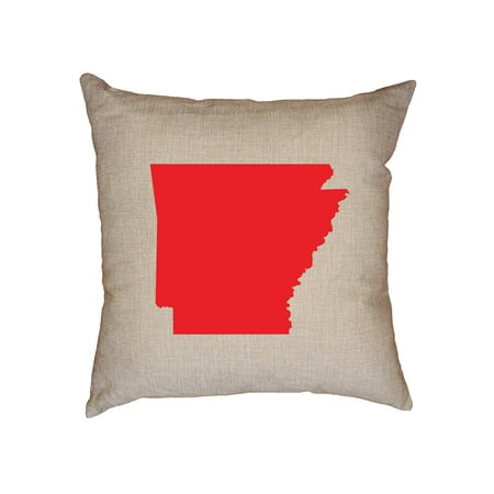 Arkansas Red Republican - Election Silhouette Decorative Linen Throw Cushion Pillow Case with Insert