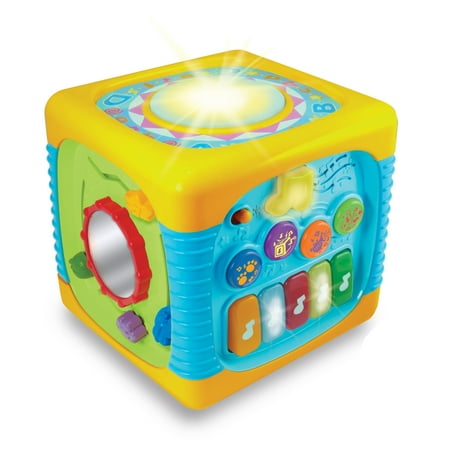 Winfun Lights and Sound Music Battery Operated Fun Activity Cube & Shape Sorter - Age Group 9 Months and up