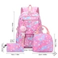 thumbnail image 2 of 3 Pcs Star Prints Backpack Set, Large‑Capacity Back To School Bag, Multi‑Pocket Anti‑Theft Bookbag For Girls Campus & Casual Travel (Blue), 2 of 5
