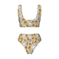 thumbnail image 5 of Daiia Music Dancing Cat Women's Bikini Set Two Piece Swimsuit High Waisted Bikini Adjustable Straps Bikini Perfect for Beach, Pool, and Summer Vacation-XX-Large, 5 of 9