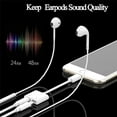 thumbnail image 3 of [Apple MFi Certified] 2PACK Dual Lightning Headphone Adapter for iPhone Splitter Audio and Charge Support All iOS System Compatible with iPhone 14/13/12/11/XS/XR/8/7/6, 3 of 6