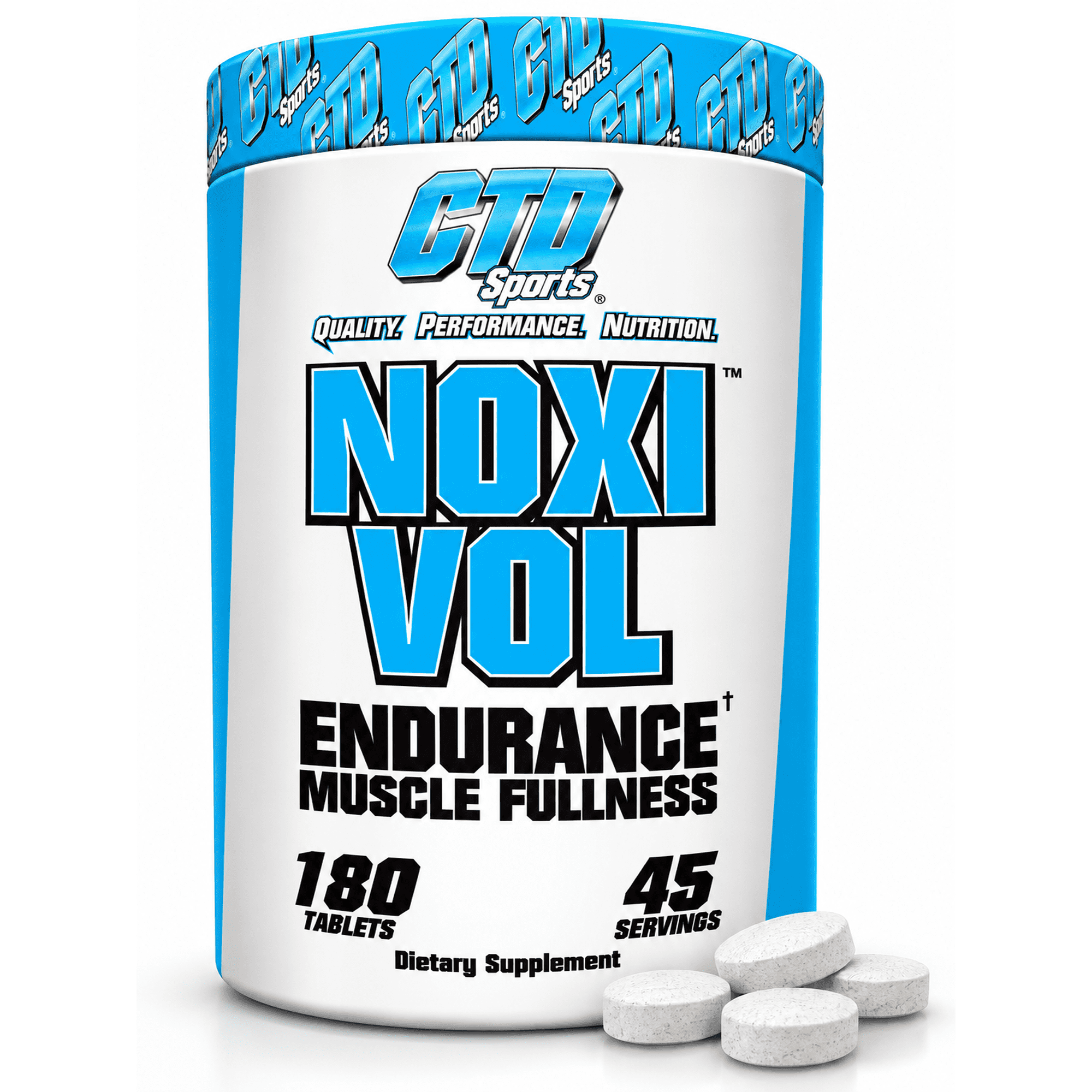 CTD Sports Noxivol 180 Tablets - Nitric Oxide Booster for Strength and Stamina - Enhance Performance