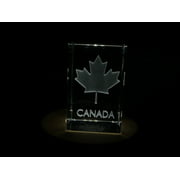 Maple-Leaf-Canada-3D-Engraved-Crystal-Keepsake/Gift/Decor/Collectible/Souvenir