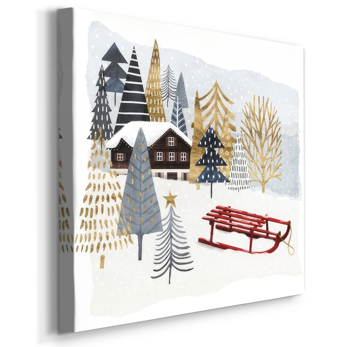 Christmas Chalet II- Gallery Wrapped Canvas