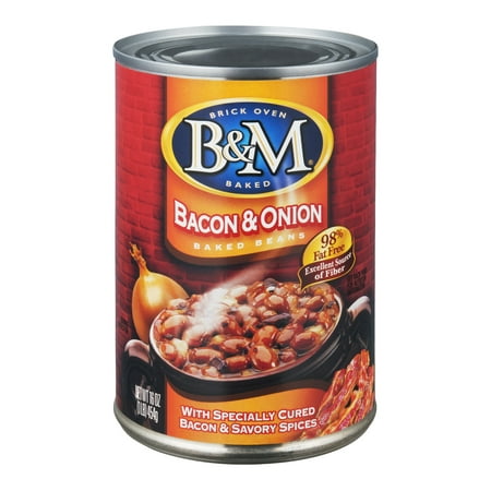 (6 Pack) B&M Bacon & Onion Baked Beans, 16 Oz