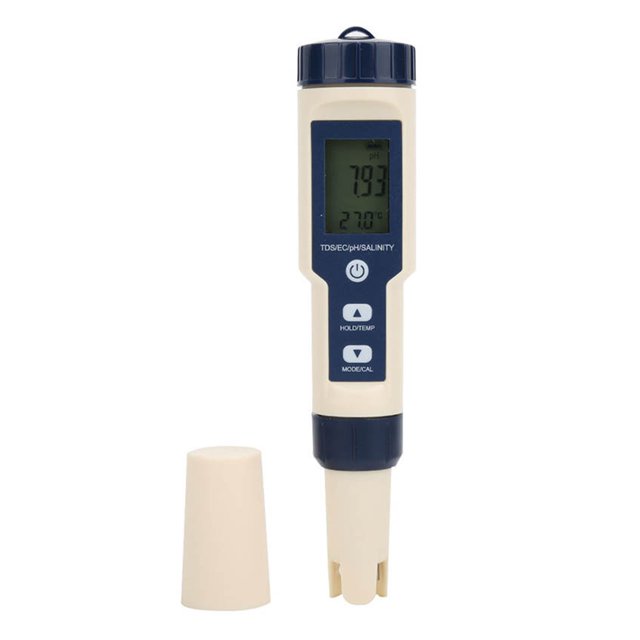 5 in 1 Multifunctional Water Quality Testing Meter Portable Digital PH/Salinity/Temp/TDS/EC Meter Water Salinity Tester