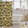 thumbnail image 3 of Manfei Retro Camouflage Shower Curtain 72Wx78L, Mid Century Camo Bath Curtain, Pale Golden Rod, 3 of 5